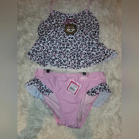 Juicy Couture Black Label Girls 2 Piece Swimsuit- Size 10/12- NWT